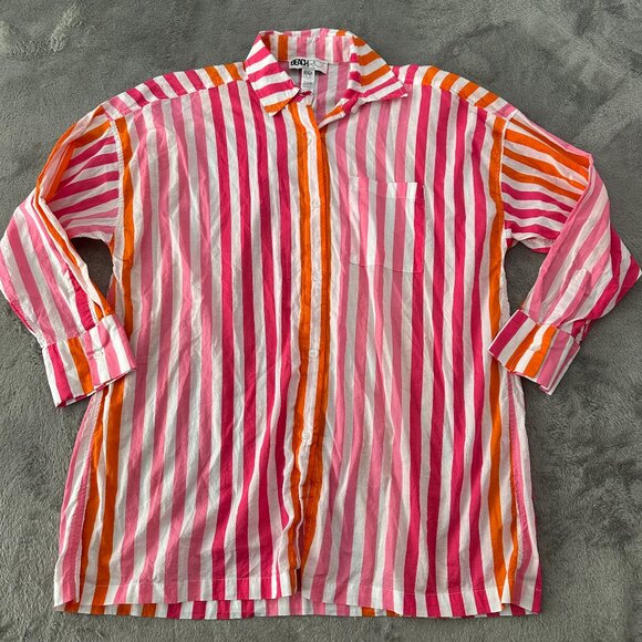 Beach Riot 100% Cotton Swimsuit Coverup Long Sleeve Shirt Large XL - Picture 1 of 5